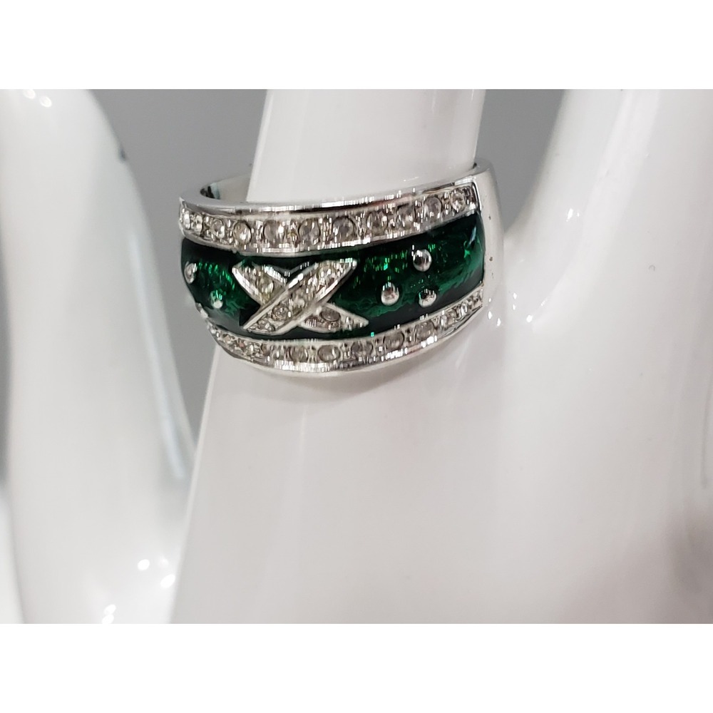 NEW LAUREN G ADAMS ENAMEL GREEN STATEMENT COCKTAIL RING MEN WOMENS WITCHY GOTHIC